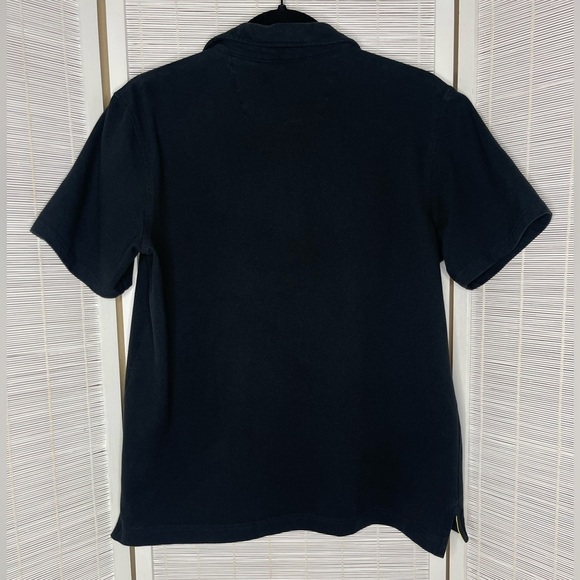 Robert Graham Black Polo Tee Shirt Size S 1/4 Button Up Spread Collar - Picture 4 of 7